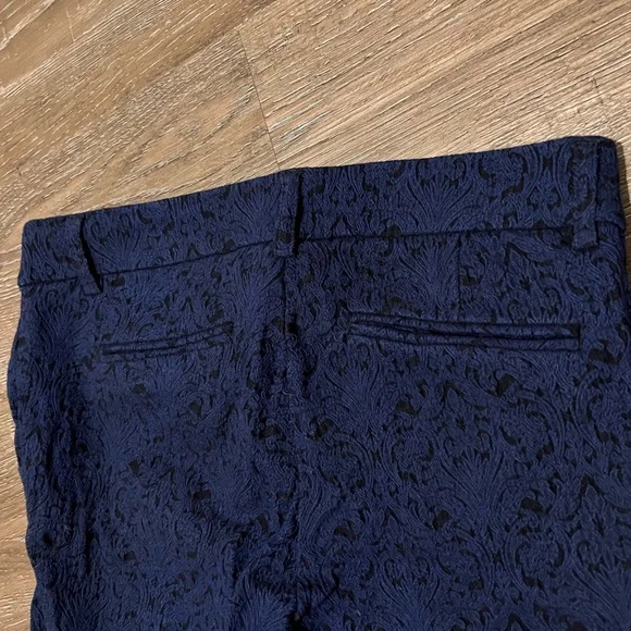 Size 4 Dress Pants Black Blue Adrienne Vittadini Skinny Leg - Picture 6 of 6
